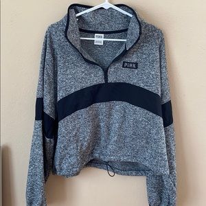 VS PINK quarter zip crop